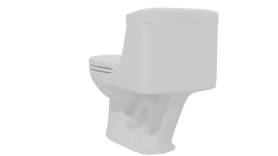 Stylized White Toilet Model 3D - Professional 3D Model Render 13