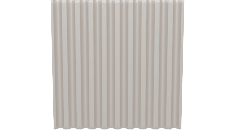 Stylized Corrugated Wall Panel 3D - Professional 3D Model Render 5