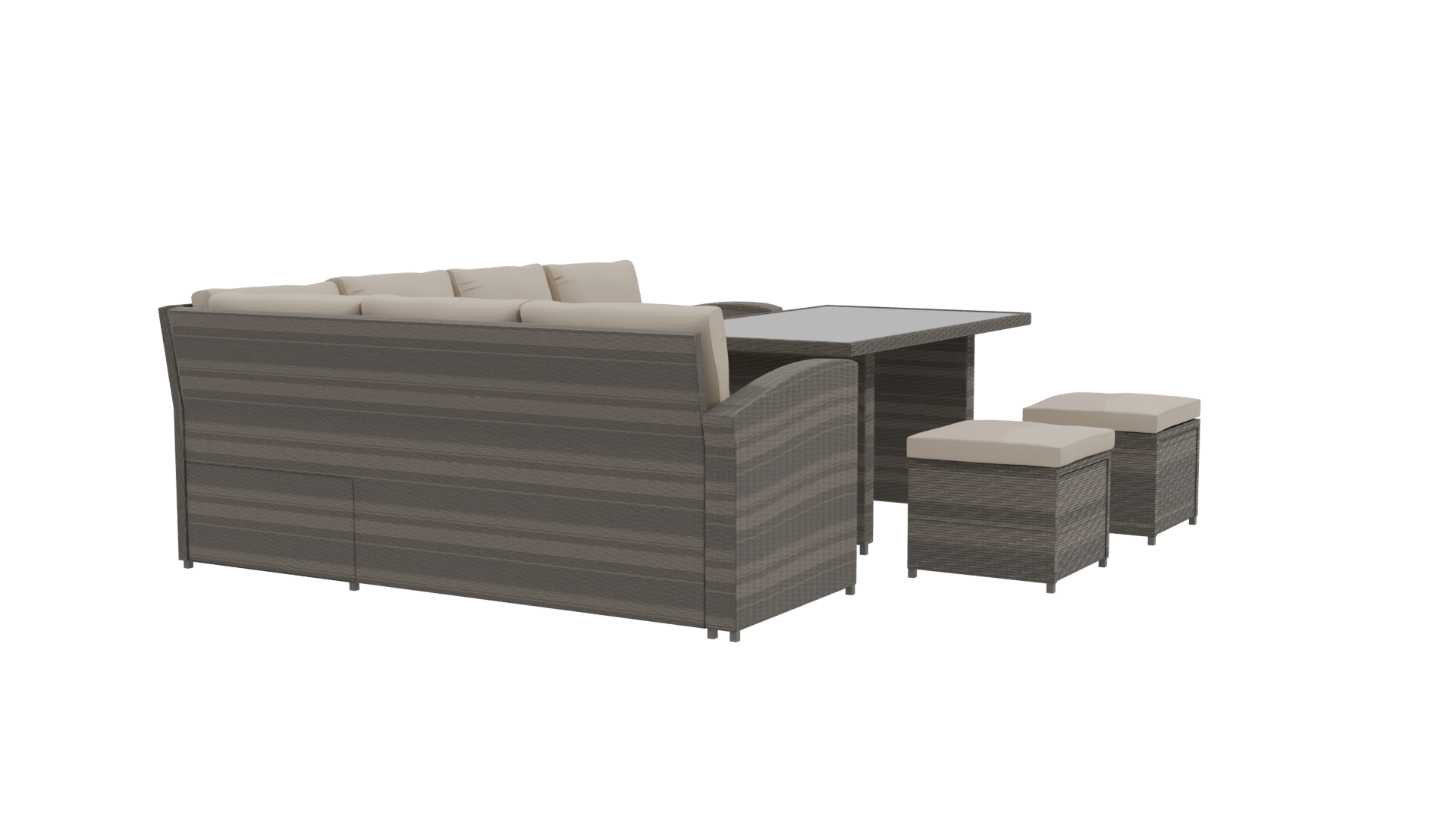 Outdoor Dining Set Padang 3D - Professional 3D Model Render 9