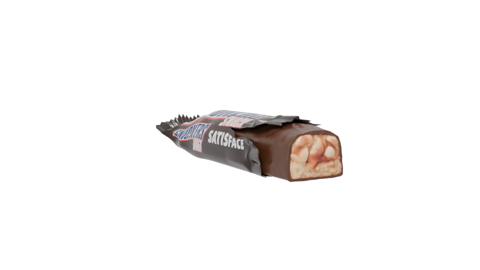 Realistic Chocolate Snack Bar 3D Model - Professional 3D Model Render 13