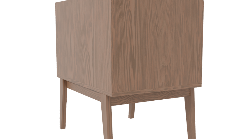 Stylish Wooden Nightstand Model 3D - Professional 3D Model Render 7