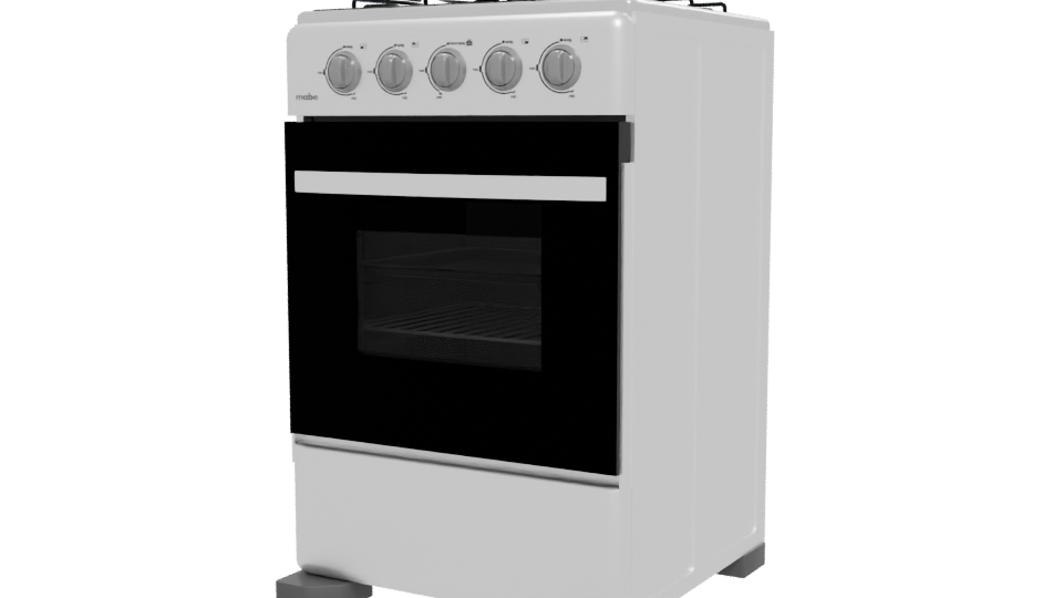 Compact Kitchen Gas Stove 3D - Professional 3D Model Render 12