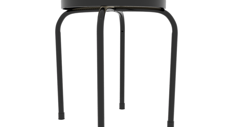 Industrial Metal Stool 3D Model - Professional 3D Model Render 7