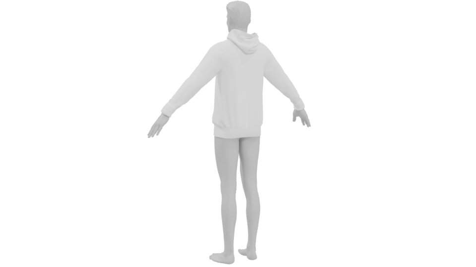 Stylish Hoodie 3D Model - Professional 3D Model Render 4