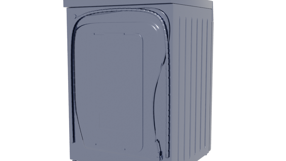 Modern Front-Loading Washing Machine 3D - Professional 3D Model Render 6