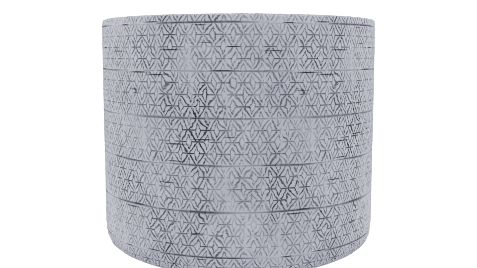 Textured Ceramic Decorative Pot 3D - Professional 3D Model Render 9