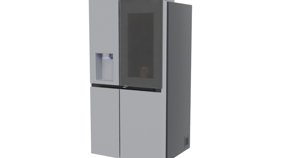 Sleek Smart Refrigerator 3D Model - Professional 3D Model Render 12