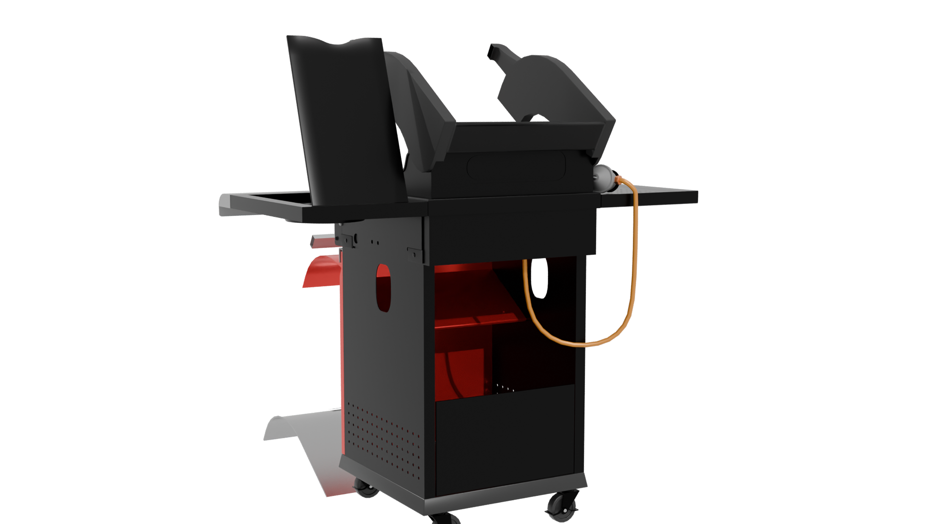 Sleek Outdoor Gas Grill 3D - Professional 3D Model Render 4