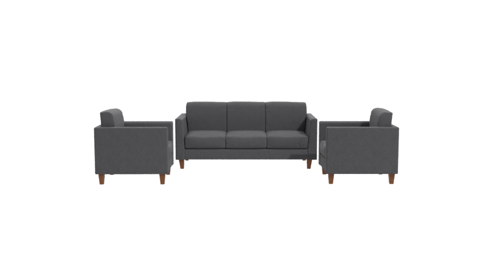 Contemporary Sofa and Armchair Set - Professional 3D Model Render 11