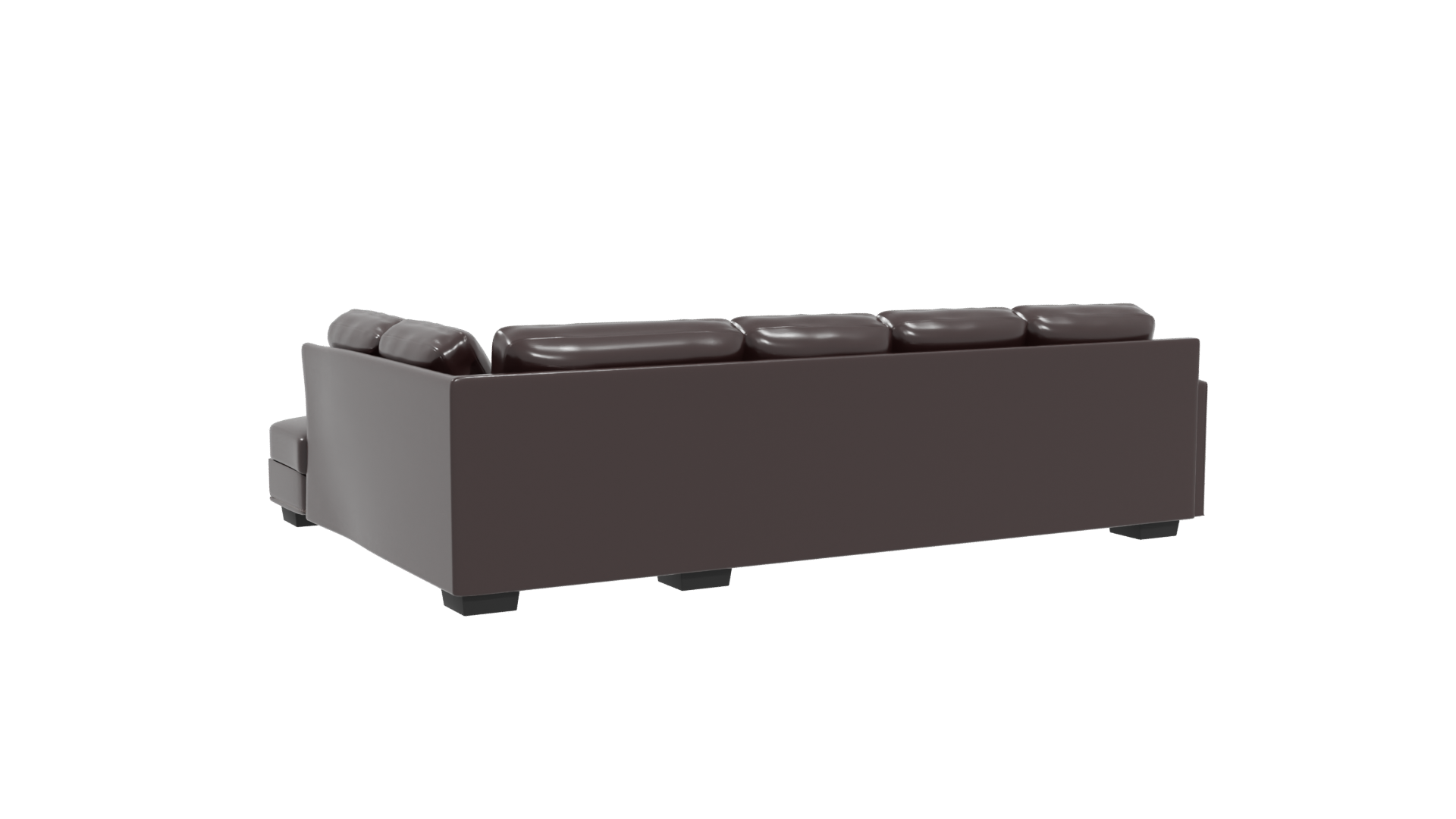Luxurious Leather Sectional Sofa 3D Model - Professional 3D Model Render 4