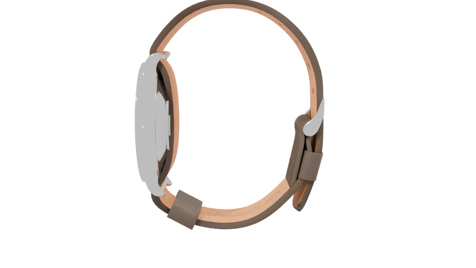 Elegant Leather Strap Watch 3D - Professional 3D Model Render 2