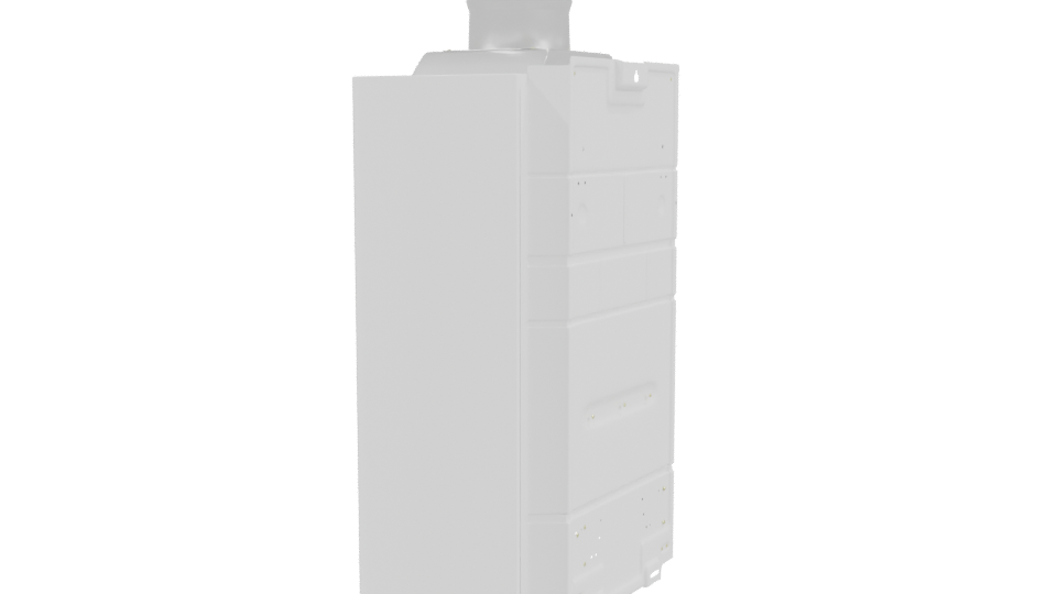 Compact Modern Gas Water Heater 3D Model - Professional 3D Model Render 3
