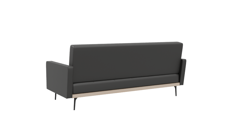 Stylish Modern Leather Sofa 3D Model - Professional 3D Model Render 4