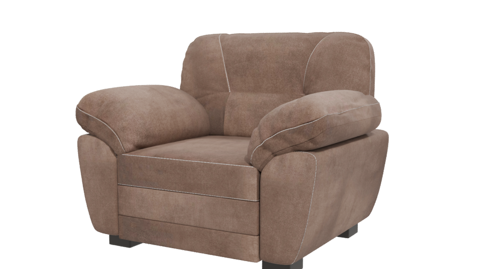 Stylish Fabric Armchair 3D Model - Professional 3D Model Render 12