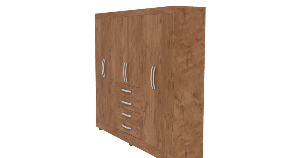 Stylish Wooden Storage Cabinet 3D Model - Professional 3D Model Render 13