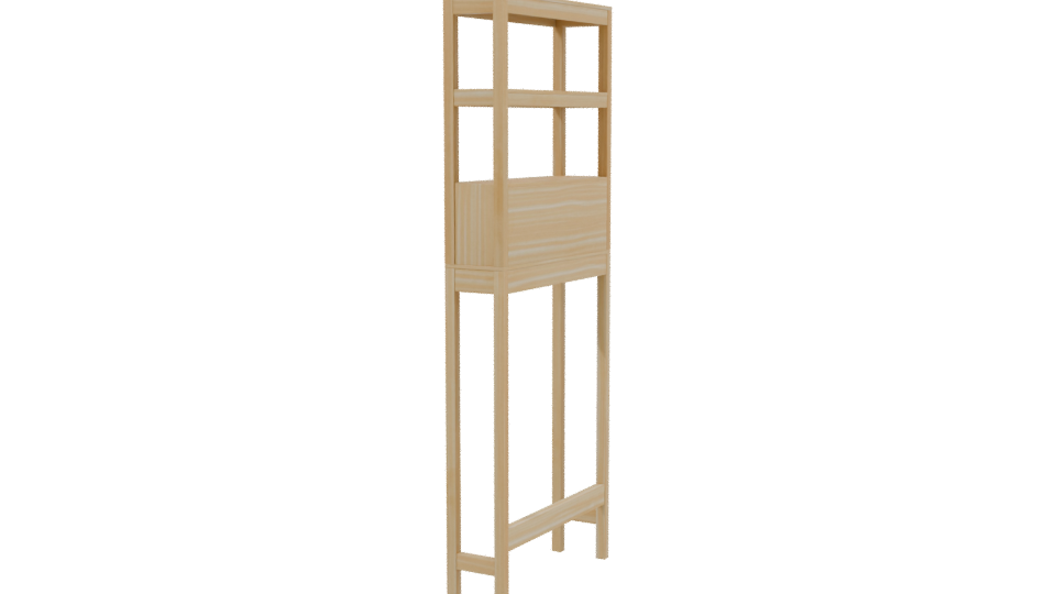 Modern Storage Ladder with Drawer 3D - Professional 3D Model Render 3