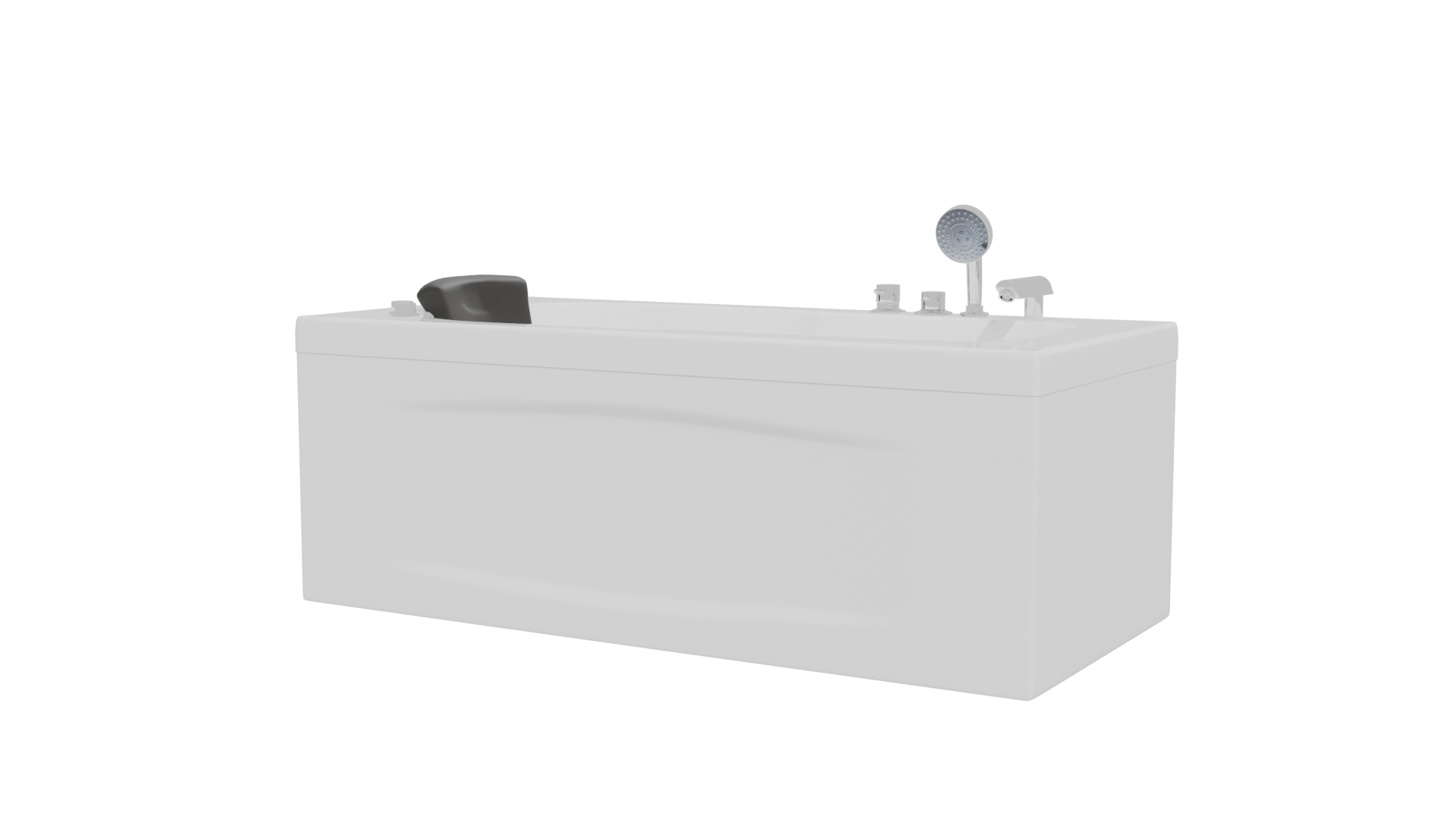 Rectangular Whirlpool Bathtub 3D Model - Professional 3D Model Render 12