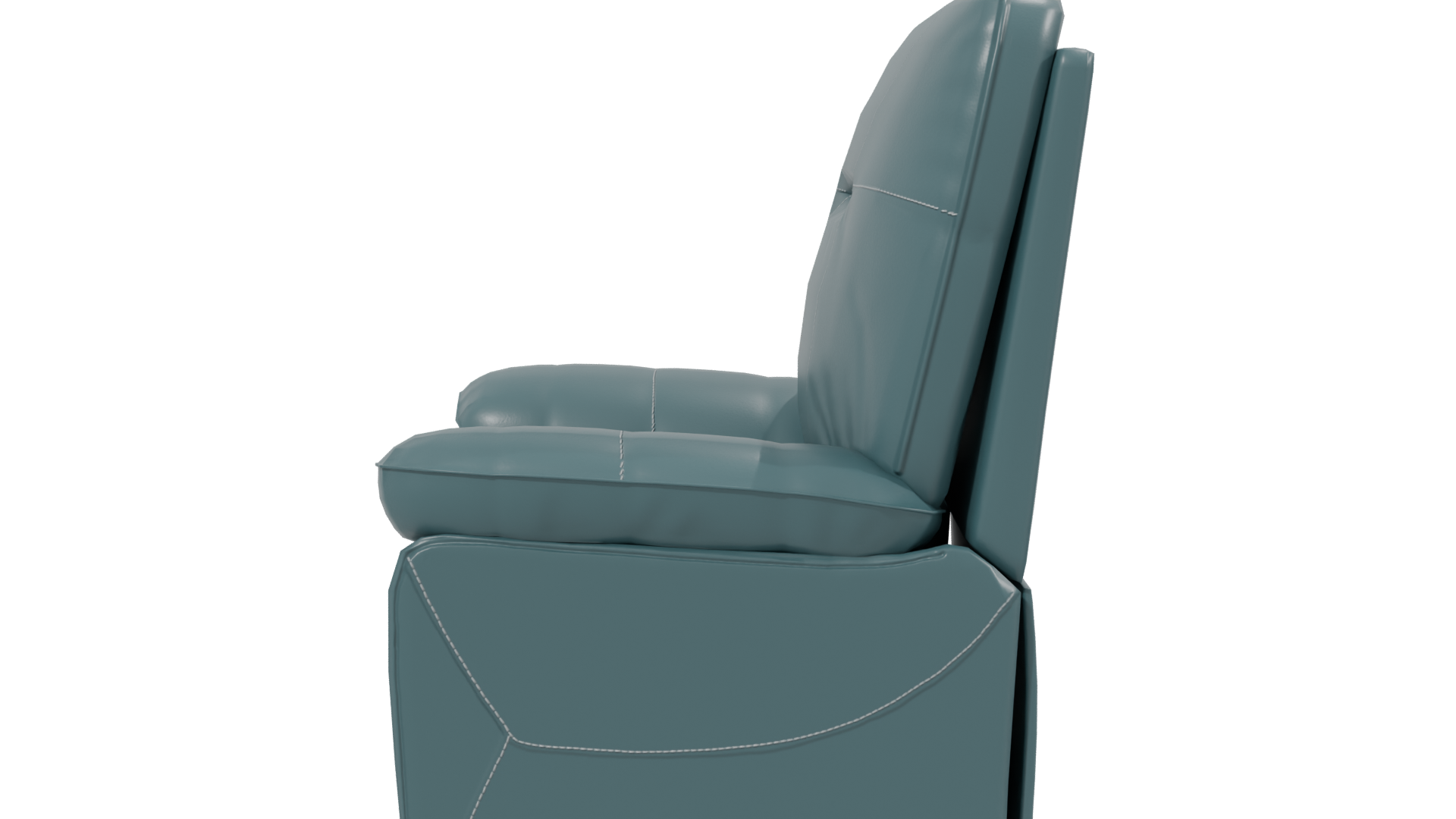 Stylish Modern Reclining Leather Chair 3D Model - Professional 3D Model Render 2
