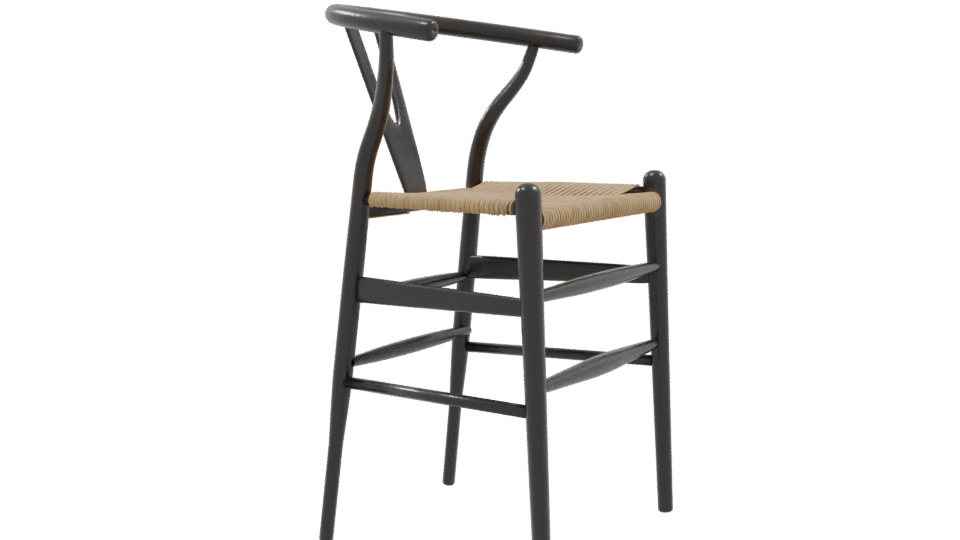 Stylish Wooden Chair Model - Professional 3D Model Render 9