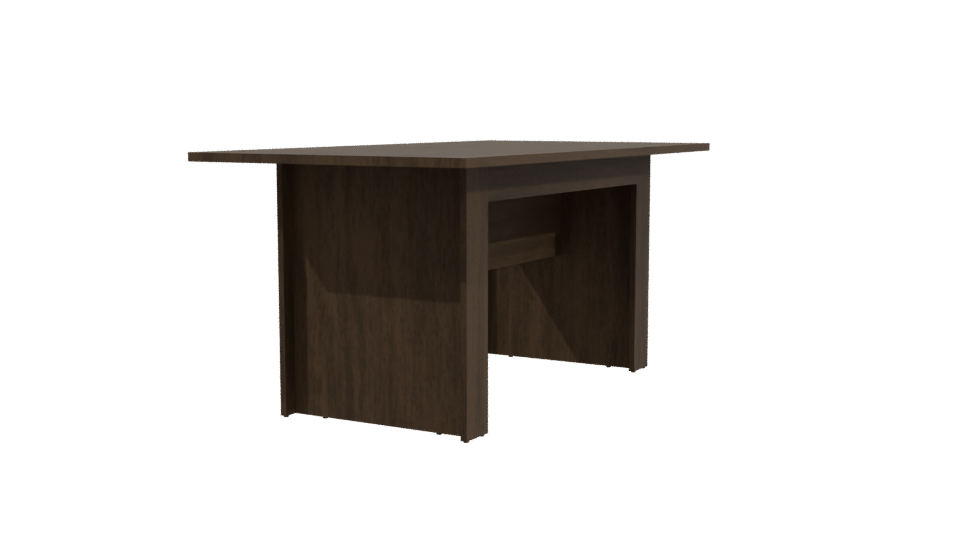 Elegant Wooden Dining Table Model - Professional 3D Model Render 3