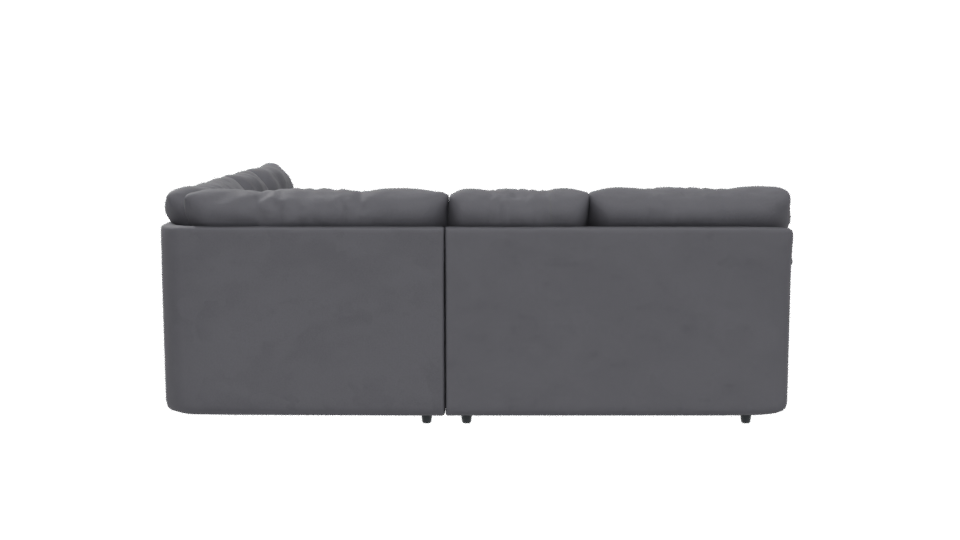 Contemporary L-Shaped Fabric Sofa 3D Model - Professional 3D Model Render 5