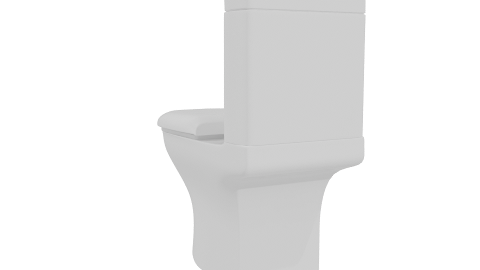Sleek Modern Bathroom Toilet 3D Model - Professional 3D Model Render 4