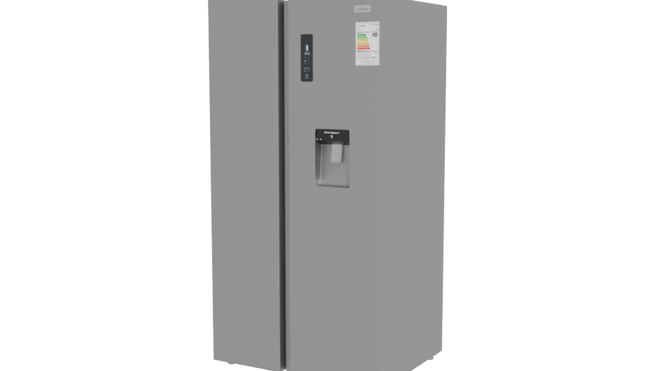 Stainless Steel Side By Side Refrigerator 3D - Professional 3D Model Render 12