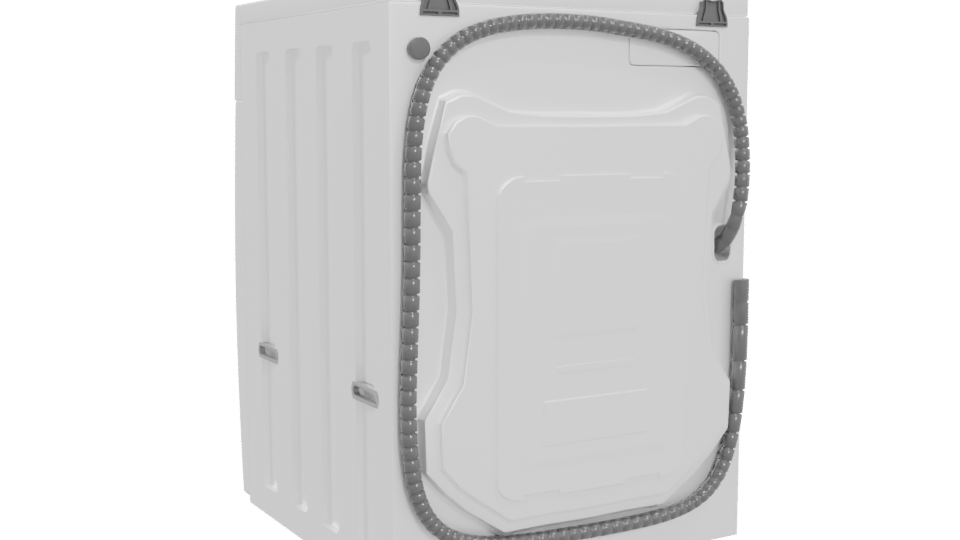 High-Quality Front-Loading Washer 3D - Professional 3D Model Render 4