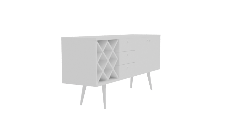 Stylish Modern Sideboard 3D Model - Professional 3D Model Render 9