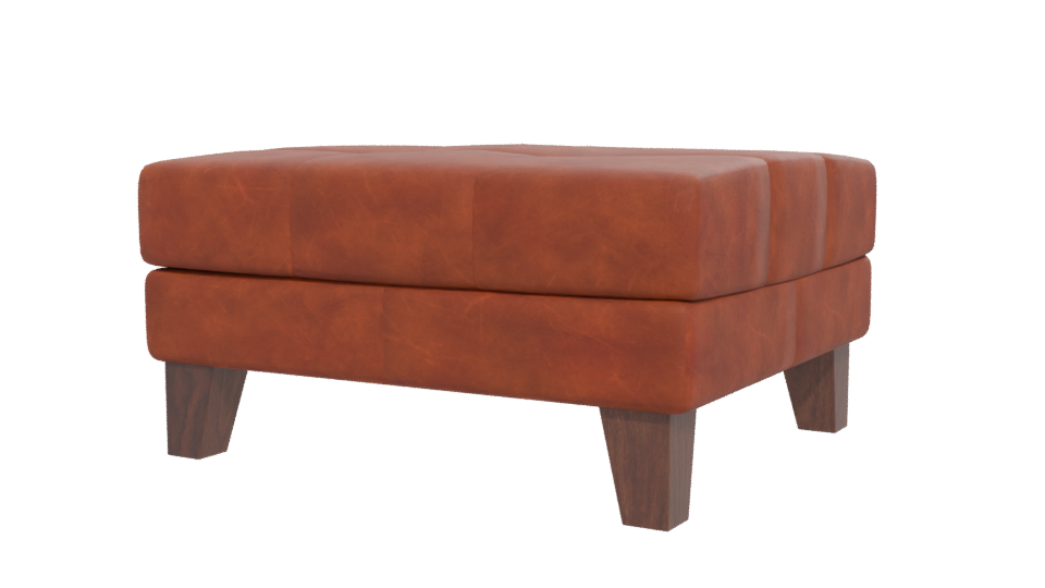 Stylish Leather Ottoman 3D Model - Professional 3D Model Render 12
