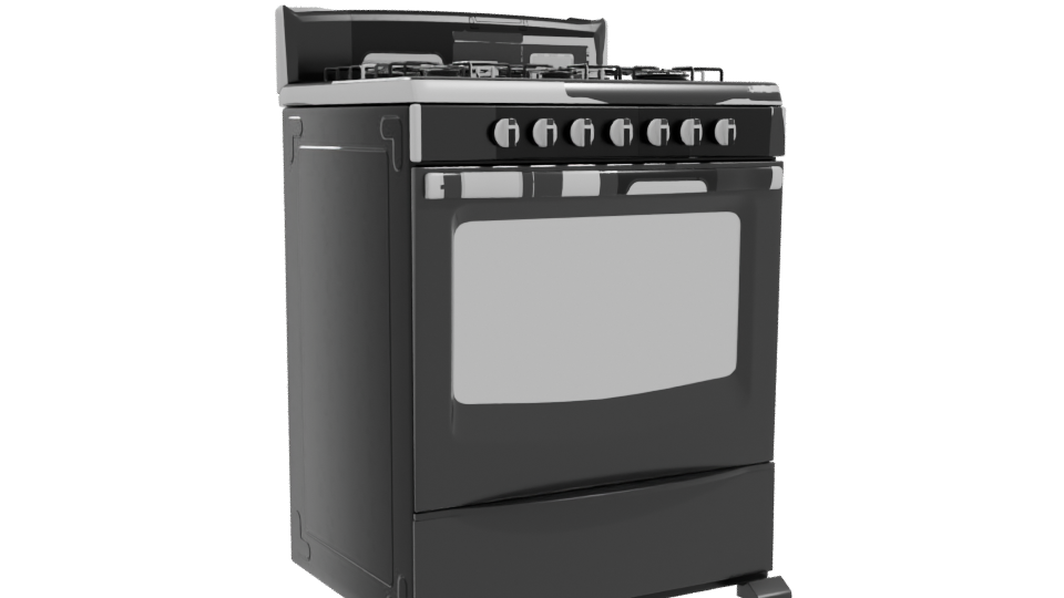 Realistic Gas Stove 3D Model - Professional 3D Model Render 10