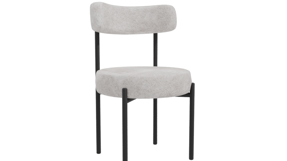 Contemporary Fabric Dining Chair 3D Model - Professional 3D Model Render 10