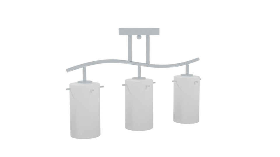 Sleek Modern Glass Pendant Lighting 3D Model - Professional 3D Model Render 4