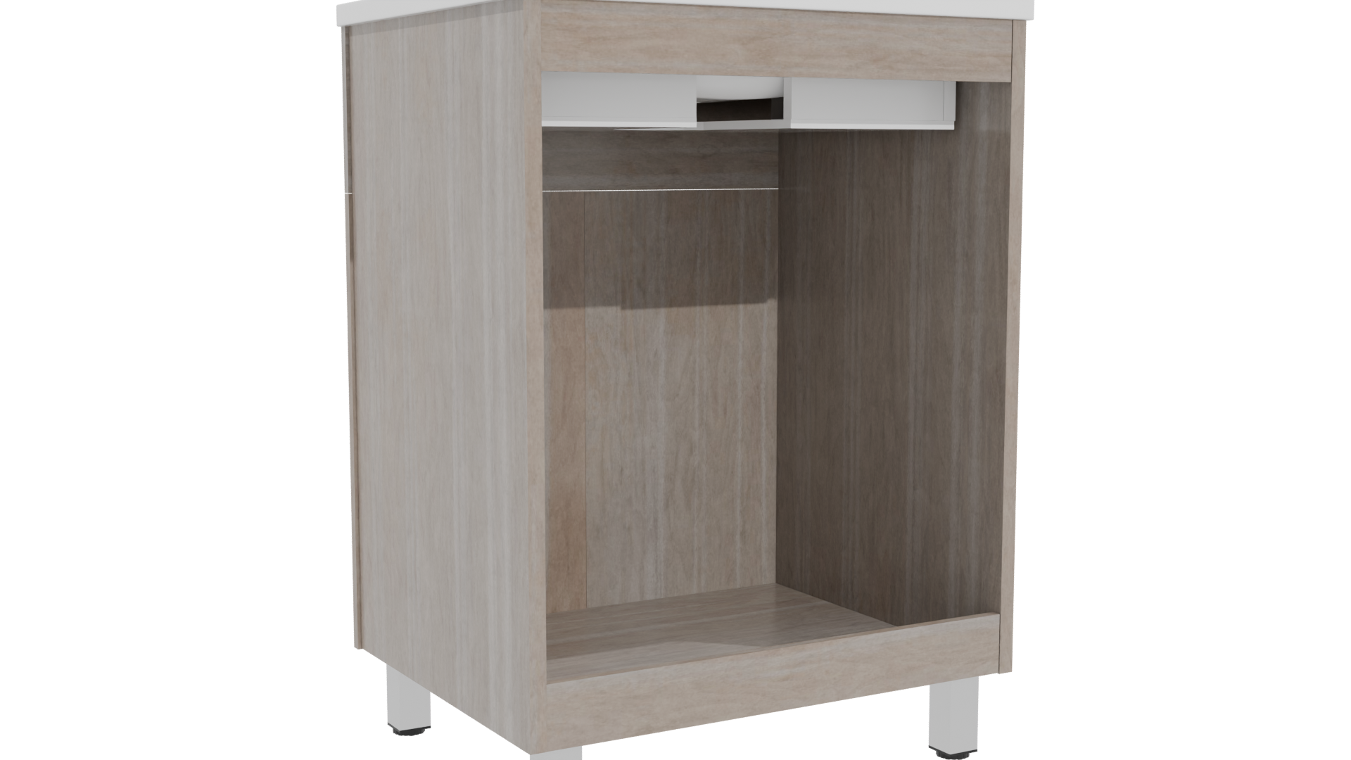 Stylish Wooden Storage Cabinet 3D - Professional 3D Model Render 4