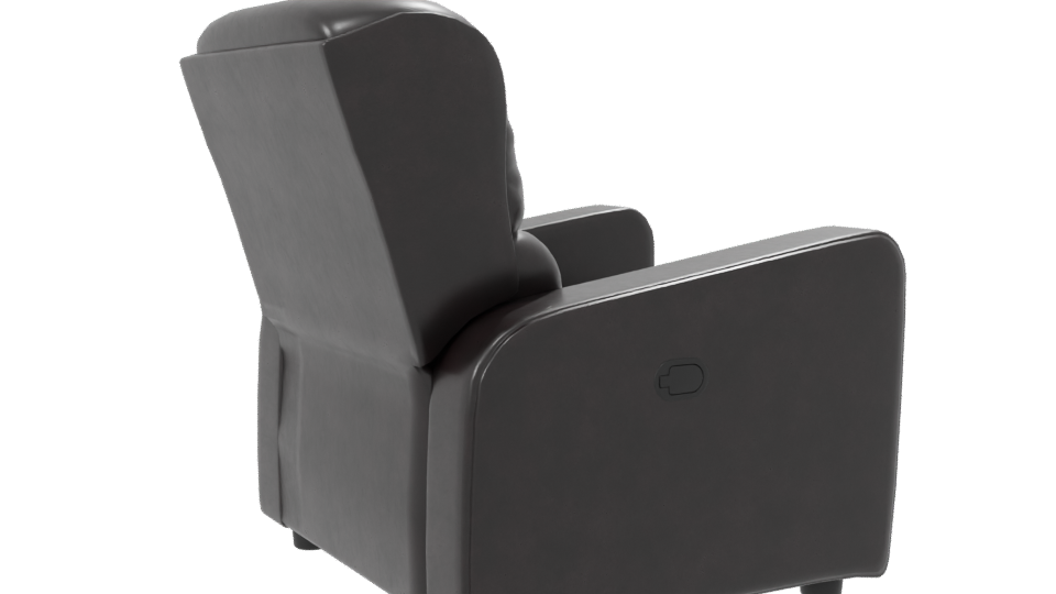 Stylish Black Leather Armchair 3D - Professional 3D Model Render 7