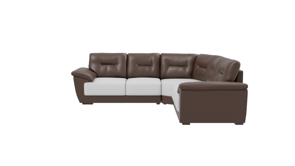 Modern L-Shaped Sofa 3D Model - Professional 3D Model Render 2