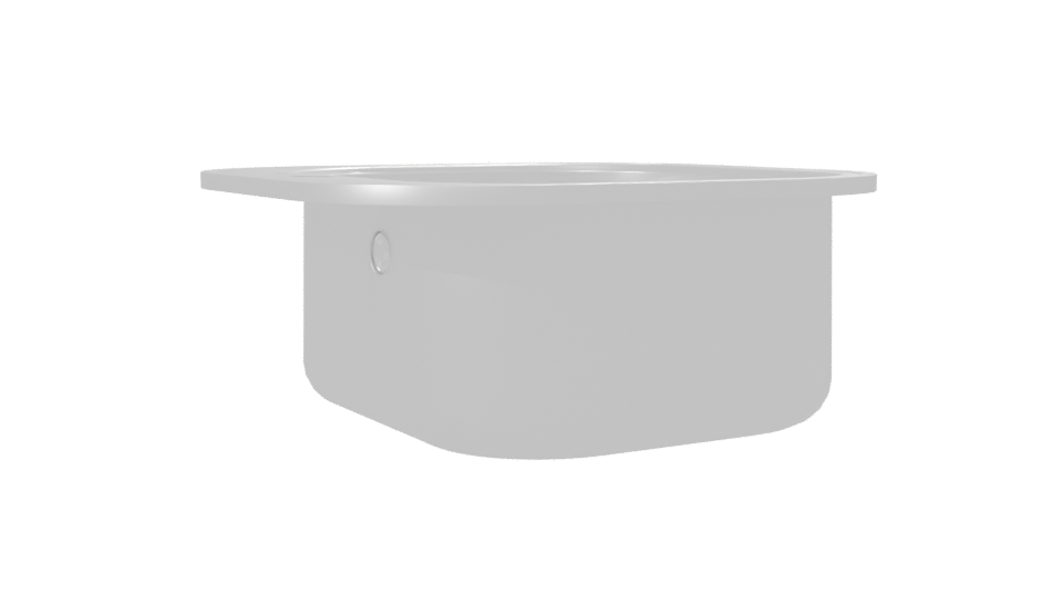 Modern Stainless Steel Sink Model - Professional 3D Model Render 7