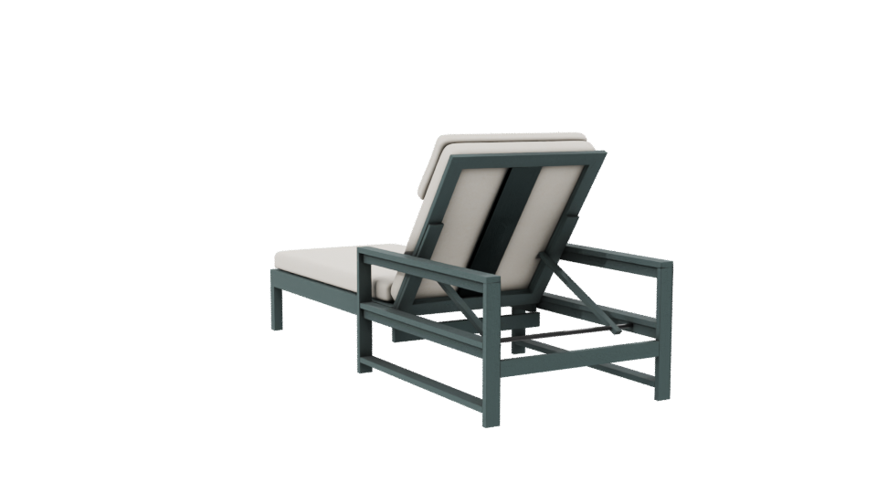 Stylish Outdoor Lounger 3D Model - Professional 3D Model Render 7