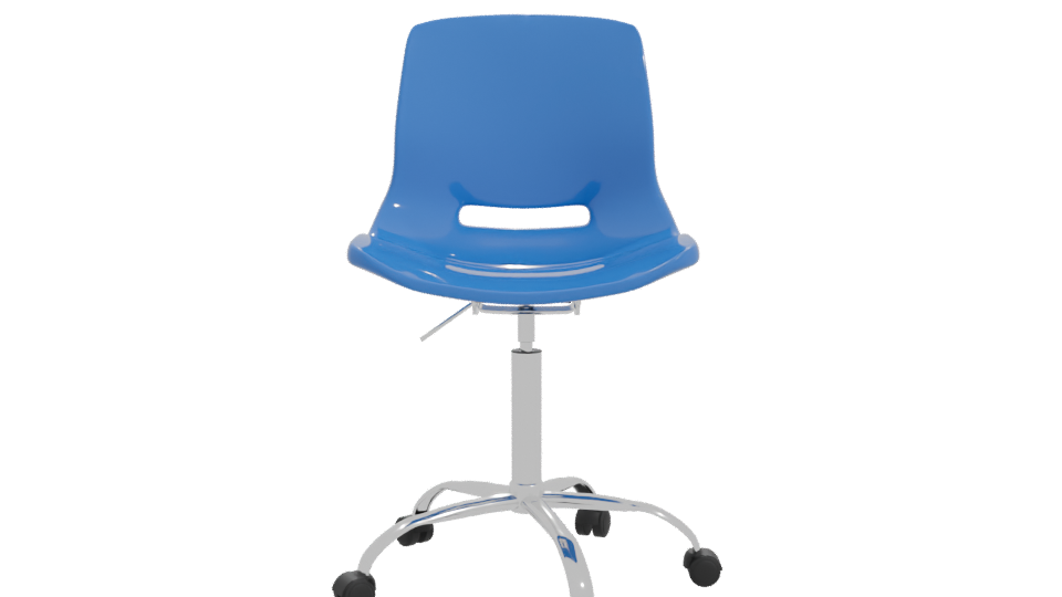 Modern Blue Office Chair 3D - Professional 3D Model Render 11