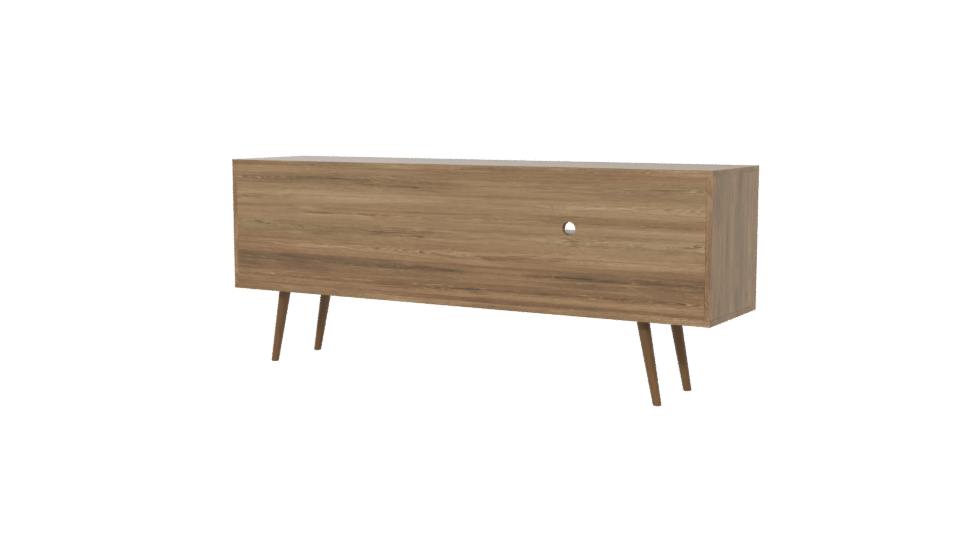 Stylish Wooden TV Stand 3D - Professional 3D Model Render 6