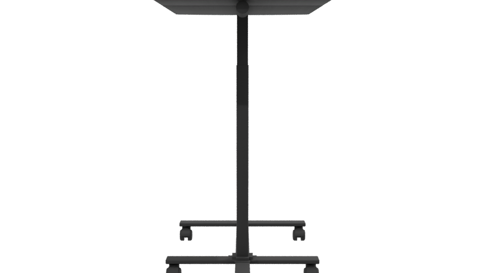 Adjustable Rolling Laptop Table 3D - Professional 3D Model Render 2