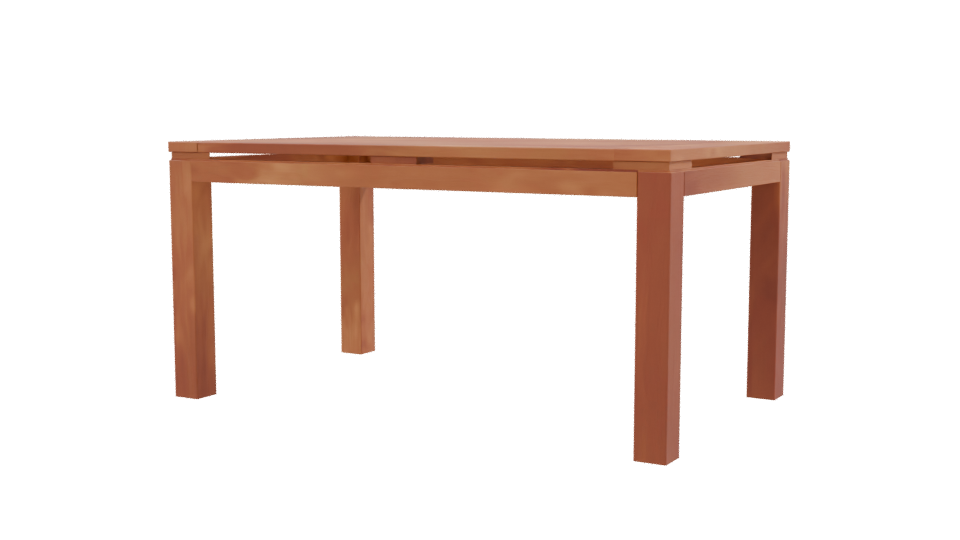 Stylish Wooden Dining Table 3D Model - Professional 3D Model Render 9