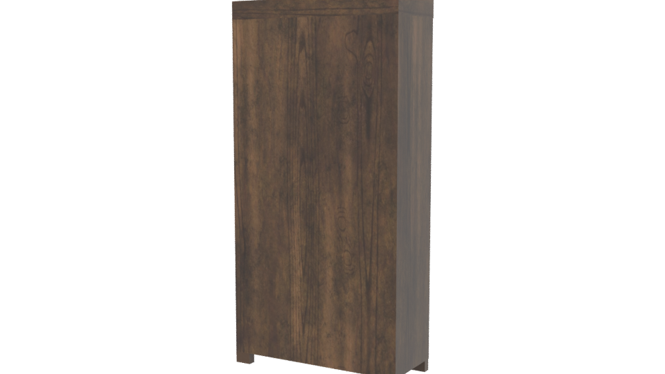 Stylish Wooden Storage Cabinet 3D - Professional 3D Model Render 6
