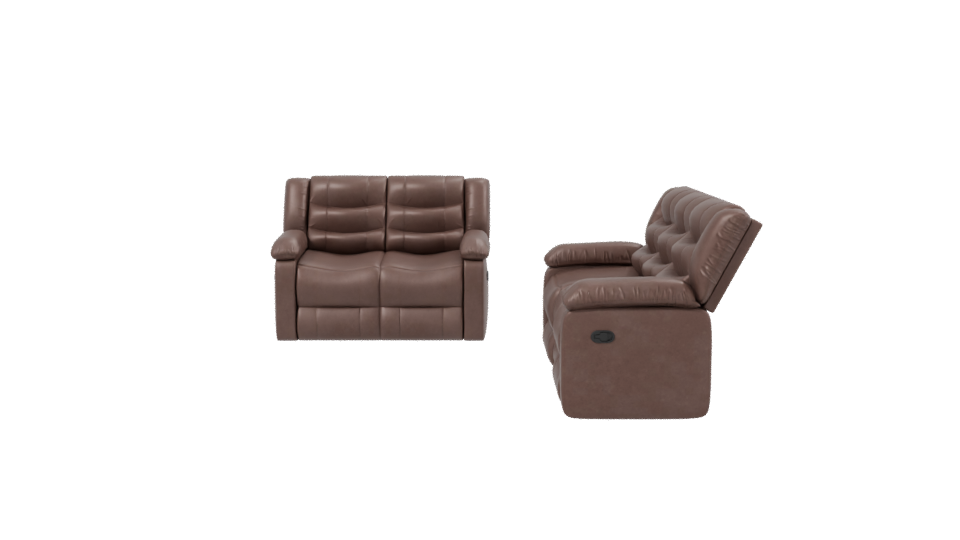 Comfortable Leather Sofa Set 3D - Professional 3D Model Render 2
