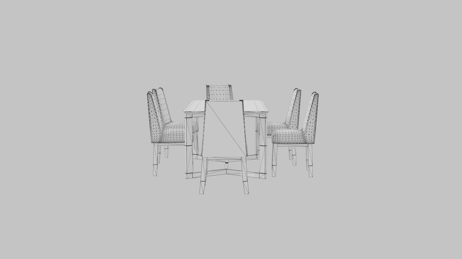 Stylish Dining Table Set 3D - Professional 3D Model Render 9