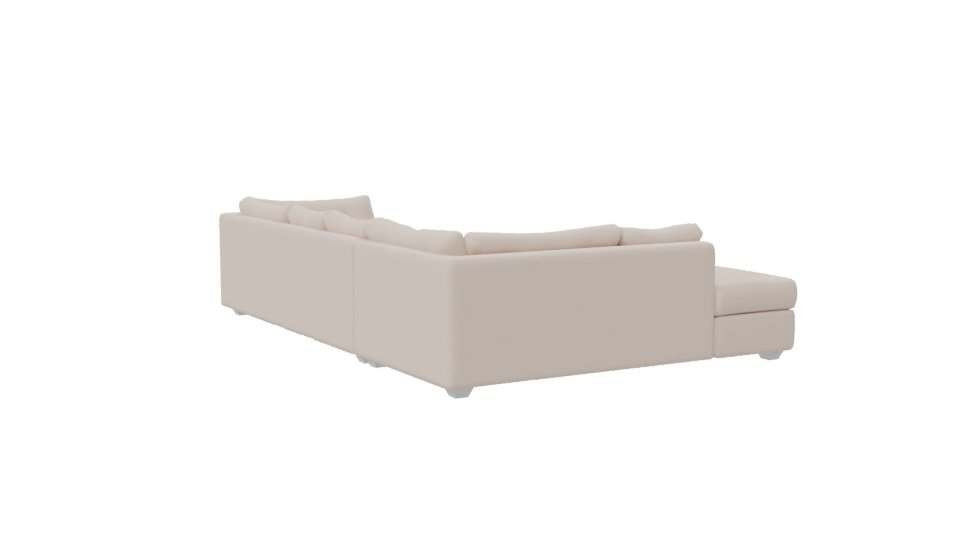 Modern L-Shaped Sofa Model - Professional 3D Model Render 7
