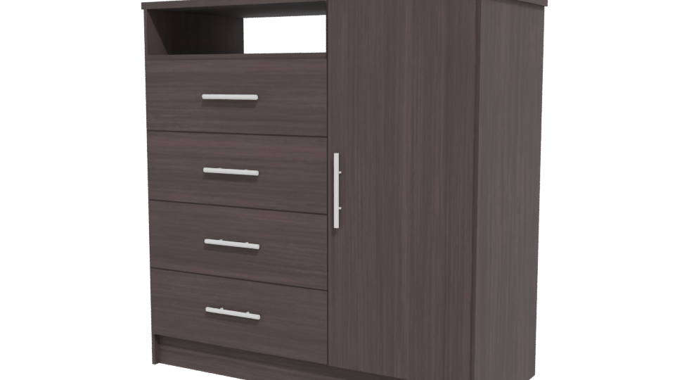 Modern Wooden Storage Cabinet 3D - Professional 3D Model Render 12