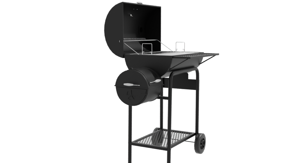 Outdoor Charcoal Grill Model - Professional 3D Model Render 9