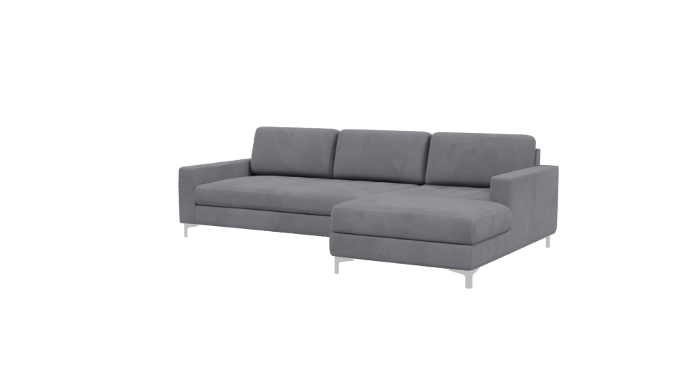 Contemporary Fabric Sectional Sofa 3D Model - Professional 3D Model Render 3