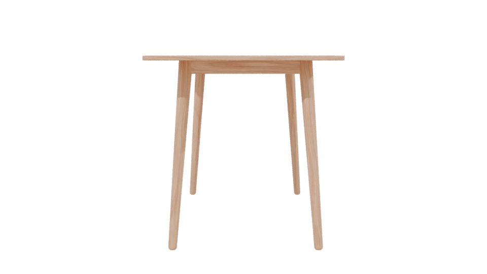 Minimalist Wooden Dining Table 3D - Professional 3D Model Render 2